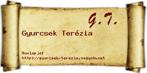 Gyurcsek Terézia névjegykártya
