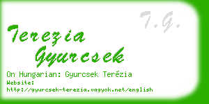 terezia gyurcsek business card