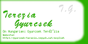 terezia gyurcsek business card